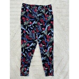 Tommy Bahama Drawstring Jogger Size Medium Women's Floral Pockets $129 NEW